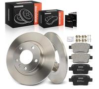 Frankberg Kit de frein incl. 2x Disques de Frein + 4x Plaquettes de frein Arrière Compatible avec Corsa D S07 1.6 Turbo 1.4 1.7 CDTi 2006-2014 Remplacer# 93189823,93190227