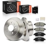Frankberg Kit de frein incl. 2x Disques de Frein + 4x Plaquettes de frein Arrière Compatible avec Ducato Camionnette 250 Ducato Bus 250 Boxer Bus Jumper Bus Remplacer# 4249A1, 77364016