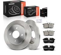 Frankberg Kit de frein incl. 2x Disques de Frein + 4x Plaquettes de frein Arrière Compatible avec Fiesta VI CB1 CCN Focus Break DNW Focus DAW DBW Focus DFW Remplacer# 98AX2M008BA