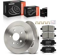 Frankberg Kit de frein incl. 2x Disques de Frein + 4x Plaquettes de frein Arrière Compatible avec Insignia A Sports Break G09 Insignia A G09 9-5 YS3G Remplacer# 569025