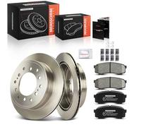 Frankberg Kit de frein incl. 2x Disques de Frein + 4x Plaquettes de frein Arrière Compatible avec Land Cruiser 90 J9 Land Cruiser Prado J12 Remplacer# 4605A458,0446660140