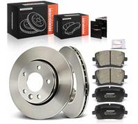 Frankberg Kit de frein incl. 2x Disques de Frein + 4x Plaquettes de frein Arrière Compatible avec M.u.l.t.i.v.a.n VI SGF SGM SGN SHM SHN Remplacer# 7H0698451C
