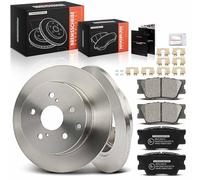 Frankberg Kit de frein incl. 2x Disques de Frein + 4x Plaquettes de frein Arrière Compatible avec RA.V 4 IV A4 RA.V 4 III A3 RA.V 4 IV Van A4 HS ANF10 Remplacer# 0446633180,0446633160