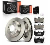 Frankberg Kit de frein incl. 2x Disques de Frein + 4x Plaquettes de frein Arrière Compatible avec T.o.u.a.r.e.g 7L6 7L7 7LA Q7 4LB env. y.e.n.n.e 9PA Remplacer# 7L6698451A, 7L6698451D