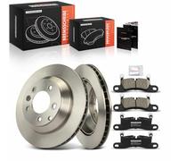 Frankberg Kit de frein incl. 2x Disques de Frein + 4x Plaquettes de frein Arrière Compatible avec T.o.u.a.r.e.g 7P5 7P6 Remplacer# 7L6615601J,7L8615601G