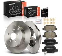 Frankberg Kit de frein incl. 2x Disques de Frein + 4x Plaquettes de frein Arrière Compatible avec Verso R2 1.6L-2.2L 2009-2018 Remplacer# 424310F020, 044660F010