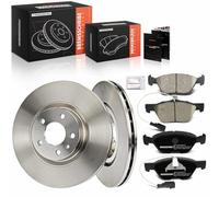 Frankberg Kit de frein incl. 2x Disques de Frein + 4x Plaquettes de frein Avant Compatible avec 147 937 GT 937 156 Sportwagon 932 156 932 GTV 916 Remplacer# 77362222,9947156