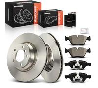 Frankberg Kit de frein incl. 2x Disques de Frein + 4x Plaquettes de frein Avant Compatible avec 1er E81 123d 130i 1er Coupé E82 123d 1er E87 123d 130i Remplacer# 34116854999