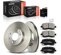 Frankberg Kit de frein incl. 2x Disques de Frein + 4x Plaquettes de frein Avant Compatible avec Agila (B) H08 Splash EX Swift III EZ MZ Remplacer# 93196814, 93192962