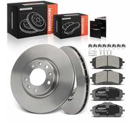 Frankberg Kit de frein incl. 2x Disques de Frein + 4x Plaquettes de frein Avant Compatible avec Berlingo EC ER Rifter Partner Camionnette/MPV K9 Combo Tour/Life Remplacer# 1642761380