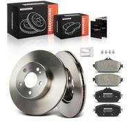 Frankberg Kit de frein incl. 2x Disques de Frein + 4x Plaquettes de frein Avant Compatible avec W205 T-Model S205 Cabriolet A205 Remplacer# 0084203620