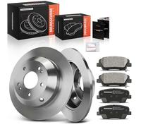 Frankberg Kit de frein incl. 2x Disques de Frein + 4x Plaquettes de frein Avant Compatible avec Fiesta VI CB1 CCN 2008-2017 Fiesta VI Van 2009-2017 Remplacer# 8V512K021AB, 8V512K021AA