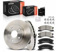 Frankberg Kit de frein incl. 2x Disques de Frein + 4x Plaquettes de frein Avant Compatible avec Grand Cherokee II WG WJ 2.7L-4.7L 1999-2005 Remplacer# 5093138AA,05093183AA
