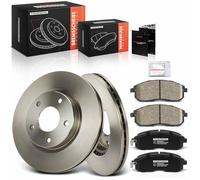 Frankberg Kit de frein incl. 2x Disques de Frein + 4x Plaquettes de frein Avant Compatible avec Juke F15 Pulsar Hayon C13 Remplacer# D1060EM30C,41060ZB590