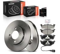 Frankberg Kit de frein incl. 2x Disques de Frein + 4x Plaquettes de frein Avant Compatible avec L.u.p.o 6E1 6X1 Polo 6N1 6N2 ARose 6H1 Polo Classic 6V2 Remplacer# 6N0615301C