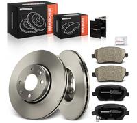 Frankberg Kit de frein incl. 2x Disques de Frein + 4x Plaquettes de frein Avant Compatible avec Logan MCV KS Note E11 NE11 Clio III BR0/1 CR0/1 Grandtour Remplacer# 0990781X