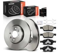 Frankberg Kit de frein incl. 2x Disques de Frein + 4x Plaquettes de frein Avant Compatible avec M.e.g.a.n.e II BM0/1 CM0/1 M.e.g.a.n.e II Break KM0/1 Remplacer# 8671016654