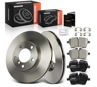 Frankberg Kit de frein incl. 2x Disques de Frein + 4x Plaquettes de frein Avant Compatible avec M.i.n.i Countryman R60 M.i.n.i Paceman R61 Remplacer# 34119804735,34116770251