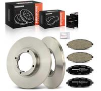 Frankberg Kit de frein incl. 2x Disques de Frein + 4x Plaquettes de frein Avant Compatible avec Matiz M200 M250 Matiz M100 M150 Spark Remplacer# 8DD355107011, 05P693