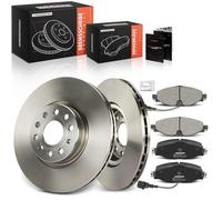 Frankberg Kit de frein incl. 2x Disques de Frein + 4x Plaquettes de frein Avant Compatible avec Passa.t Variant 3G5 CB5 Golf VII 5G1 BE1 BE2 BQ1 Remplacer# JZW615301H, 5C0615301B