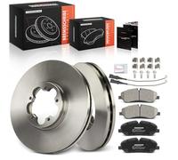 Frankberg Kit de frein incl. 2x Disques de Frein + 4x Plaquettes de frein Avant Compatible avec Tourneo Custom V362 Bus F3 Transit Custom V362 Bus F3 Remplacer# 2110200,1842632