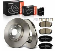Frankberg Kit de frein incl. 2x Disques de Frein + 4x Plaquettes de frein Avant Compatible avec Tucson TL TLE Kona OS OSE OSI Sportage QL QLE Optima JF Remplacer# 51712J9100