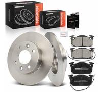 Frankberg Kit de frein incl. 2x Disques de Frein + 4x Plaquettes de frein Avant Compatible avec Twingo I C06 Rapid Camionnette/MPV F40 G40 Super 5 B/C40 Remplacer# 7701205277
