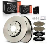 Frankberg Kit de frein incl. 2x Disques de Frein + 4x Plaquettes de frein Avant Compatible avec Vivaro Camionnette X83 Trafic II Bus JL Vivaro A Remorque X83 Remplacer# 9199257