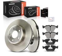 Frankberg Kit de frein incl. 2x Disques de Frein + 4x Plaquettes de frein Avant Compatible avec X3 E83 2.0d 2.5i 2.5 Si 2.0i 2.0sd 3.0d 3.0i xDrive Remplacer# 34116750148,34116779652