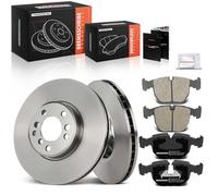 Frankberg Kit de frein incl. 2x Disques de Frein + 4x Plaquettes de frein Avant Compatible avec X5 E53 3.0d 3.0i 4.4i X3 E83 3.0sd xDrive35d Remplacer# 34112282090,34112357230