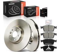 Frankberg Kit de frein incl. 2x Disques de Frein + 4x Plaquettes de frein Avant Compatible avec XC60 156 2.0L-3.2L 2008-2017 Remplacer# 31445985, 31445986