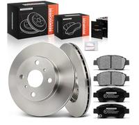 Frankberg Kit de frein incl. 2x Disques de Frein + 4x Plaquettes de frein Avant Compatible avec Yaris P1 1.0 1.3 1.4 D-4D 1999-2005 Remplacer# 0446552070,04465YZZCJ