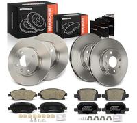 Frankberg Kit de frein incl. 4x Disques de Frein + 8x Plaquettes de frein Avant Arrière Compatible avec Corsa C X01 Tigra Twintop X04 Corsa MK II (C) X01 Remplacer# 569000, 9200108