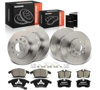 Frankberg Kit de frein incl. 4x Disques de Frein + 8x Plaquettes de frein Avant Arrière Compatible avec Golf VI 5K1 Golf V 1K1 Yeti 5L Beetle Cabriolet 5C7 5C8 Remplacer# 09914575