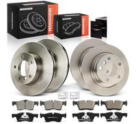 Frankberg Kit de frein incl. 4x Disques de Frein + 8x Plaquettes de frein Avant Arrière Compatible avec 1er F20 2 Cabriolet F23 1er F21 Remplacer# 34216850569, 34216873093