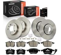 Frankberg Kit de frein incl. 4x Disques de Frein + 8x Plaquettes de frein Avant Arrière Compatible avec A3 8L1 Nouveau Beetle Cabriolet 1Y7 Golf IV 1J1 Remplacer# JZW615301D, 1J0698451C
