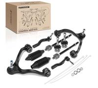 Frankberg Lot de 2 bras de suspension et rotule de suspension + 4 rotules de direction + 2 joints de suspension avant gauche et droite compatibles avec Town Car III Crown Victoria Grand Replace