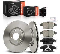 Frankberg Lot de 2 disques de frein + 4 plaquettes de frein avec lubrifiant pour essieu avant compatibles avec C4 Coupé LA 2004-2010 D.S.4 NX 2.0L 2011-2015 D.S.5 KF 2015-2018 Replace# 424986