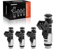 Frankberg Lot de 4 injecteurs d'injecteur compatibles avec Berlingo GFK GJK MF 1.1L 1996-2008 C2 JM 1.1L 2003-2009 206 SW 2E/K 1.1L 2002-2007 Replace # 9625587580