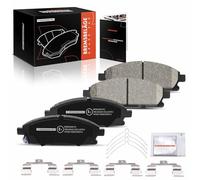 Frankberg Lot de 4 plaquettes de frein avec lubrifiant pour essieu avant, compatibles avec Q45 II FY33 4.1L 1997-2001 Pathfinder II R50 3.3L 3.5L 1997-2004 X-Trail T30 2.0L-2.5L 2001-2008 Ref. Place#