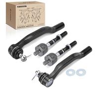 Frankberg Lot de 4 rotules de direction intérieures et extérieures compatibles avec Accord VI Hatchback CH CL Accord VI Coupé CG Accord VI CF CG CH CK Remplace ES3491, ES3490
