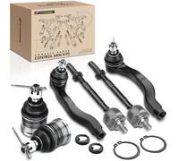 Frankberg Lot de 4 têtes de biellette de direction + 2 joints de suspension intérieurs et extérieurs compatibles avec CR-V I RD 2.0L 1995-2002 - Remplace K9802, EV414
