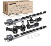 Frankberg Lot de 4 têtes de biellette de direction + 2 tiges de couplage pour essieu avant extérieur intérieur compatible avec Outlander I CUW Outlander I CU W Replace# EV800355,K750181