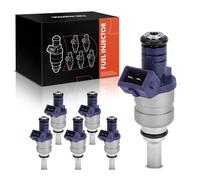 Frankberg Lot de 6 soupapes d'injection à essence compatibles avec les séries 3 E46 330i Série 3 Cabriolet E46 330 Ci Série 3 Touring E46 330xi Série 5 E39 530i Série 7 E65 E66 E67 730i Li Remplace
