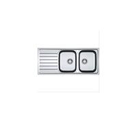 Franke Évier à encastrer 006464 - 80 cm inox avec siphon - Inox Dekor G