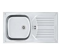 FRANKE 101.0368.952 | Évier de cuisine encastré en acier inoxydable - Euroform (ETN 614 Nova) | Cuve simple | Couleur/Finition : Inox soie