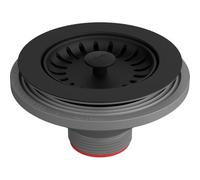 Franke 112.0668.276 Bouchon sans trop-Plein Ligne de Couleur matt-112.0668, Noir Mat