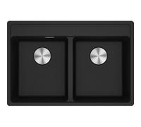 Franke 1140661675 - Évier Fragranit 2 Cuves 80 cm Onyx