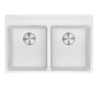 Franke 1140661678 - Évier Fragranit 2 Bacs 80 cm Blanc Polaire