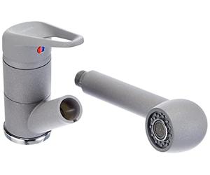 Franke 115.0030.729 Granit Robinet de cuisine avec un pull Out bec - Gris/Gris Pierre (en)